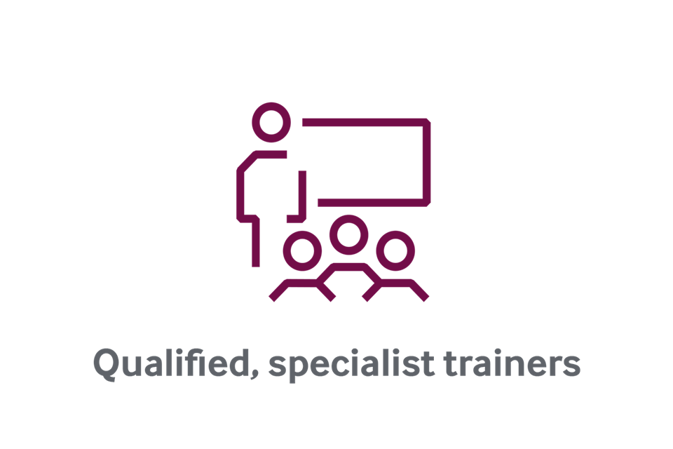 Qualified, specialist trainers